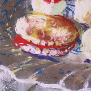 Jam Cookies by the Bread Fairy, Soft Pastel Drawing image 3