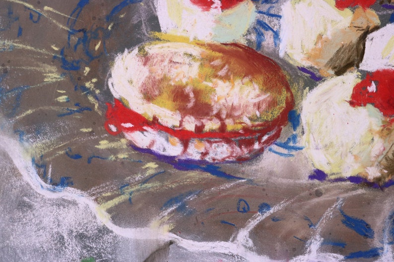 Jam Cookies by the Bread Fairy, Soft Pastel Drawing image 3