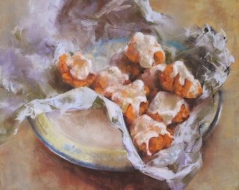Carrot Cookies by the Bread Fairy, Soft Pastel Drawing