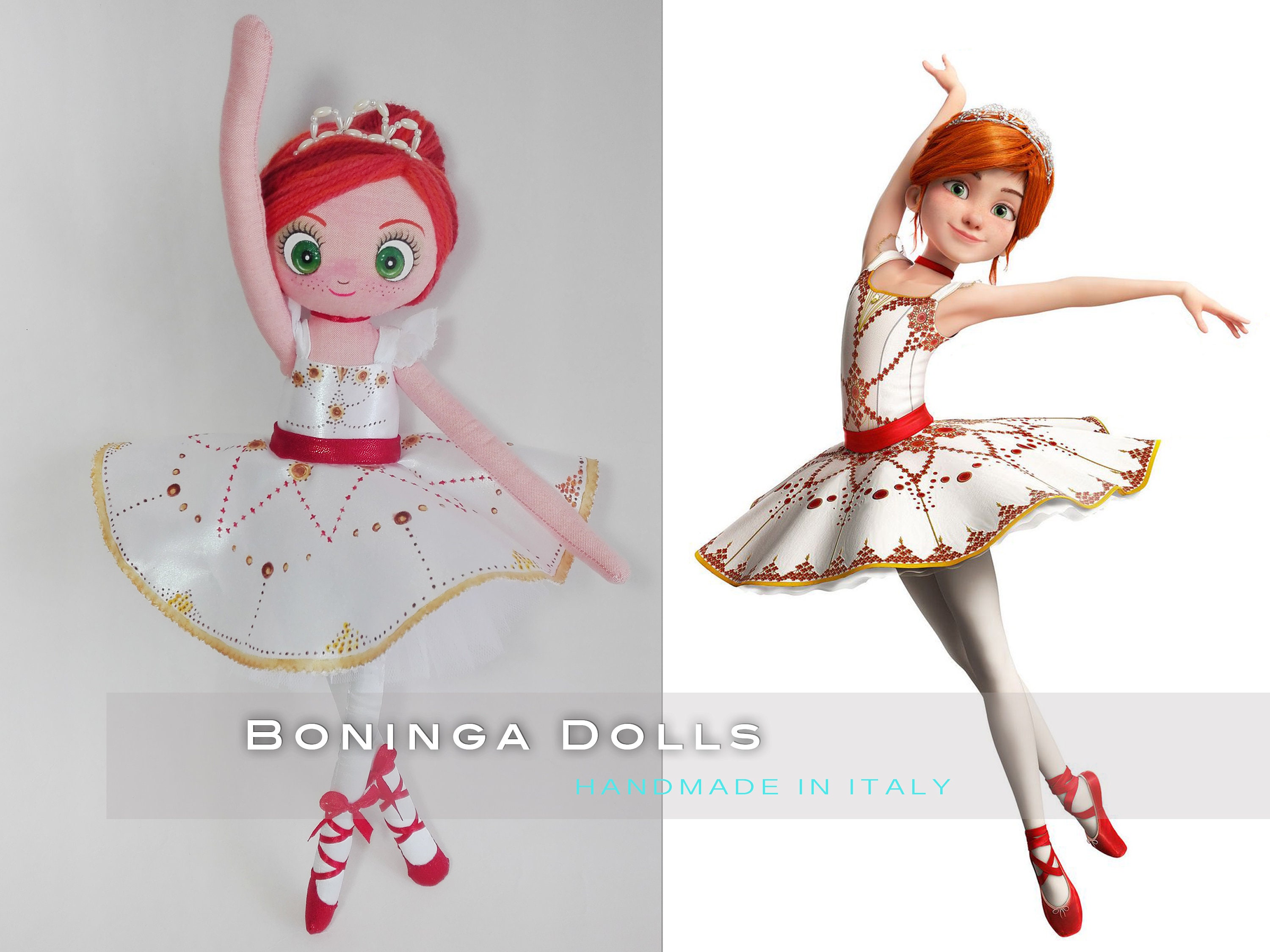 LEAP / Ballerina Fèlicie by Boninga Dolls: Félicie Milliner - Handmade doll  - ballerina dancer - Rag Doll