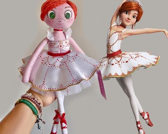 Ballerina Fèlicie di Boninga Dolls: Félicie Milliner - Bambola fatta a mano - ballerina - bambola di stoffa