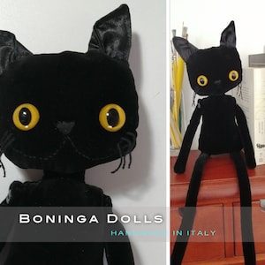 Black cat, interior decor, animal doll furniture, crafts, children&#39;s room,