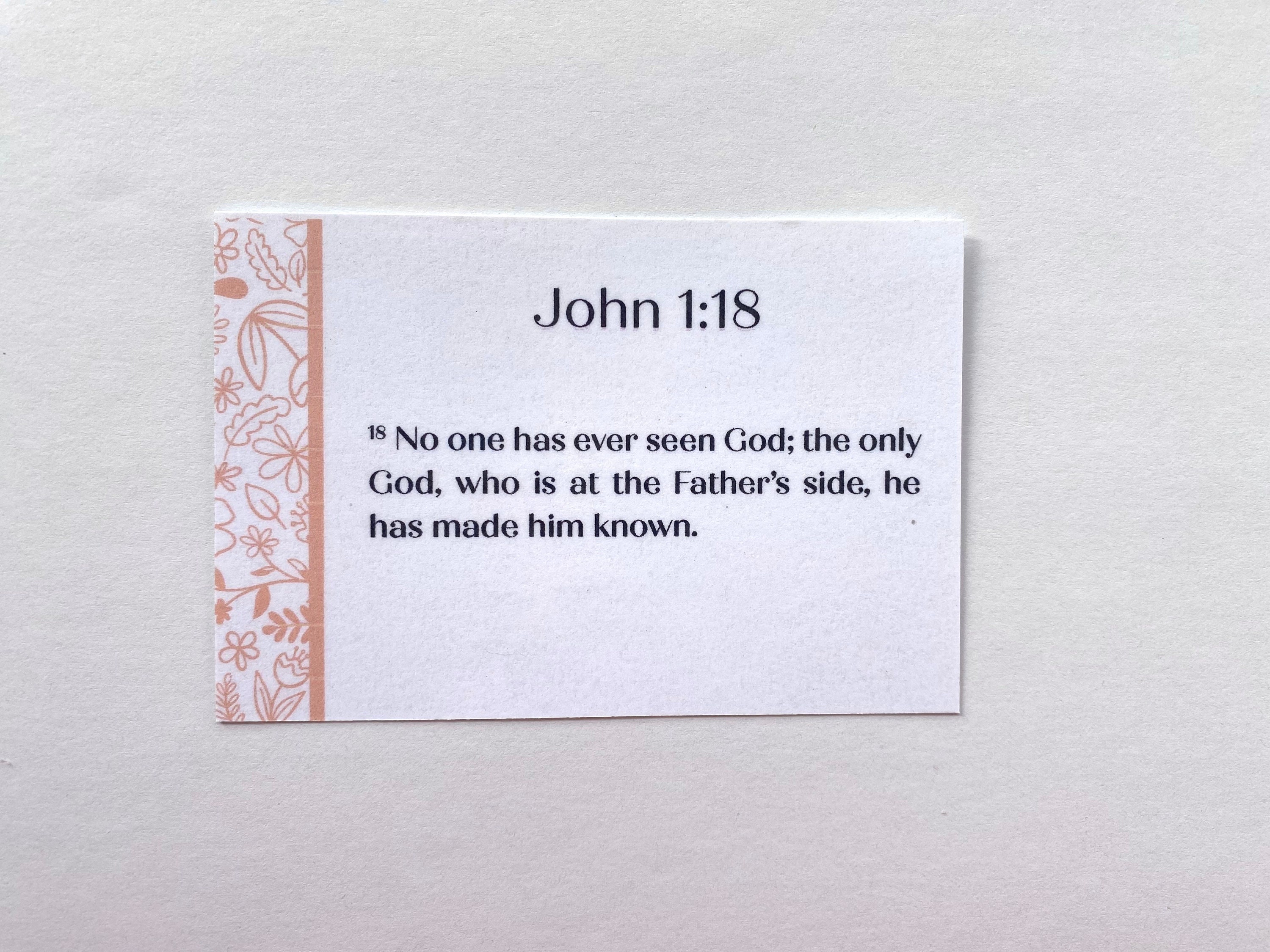 Printable BSF John Memory Verse Notecards for Adults and Children Etsy