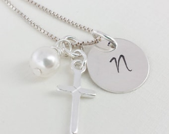 First Communion Jewelry / First Communion Necklace / Religious Jewelry / Cross Necklace / First Communion Gift / Religious Gift / Faith