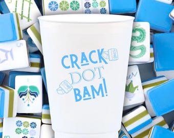 Crack Dot Bam Mahjong Reusable Frost Flex Cups
