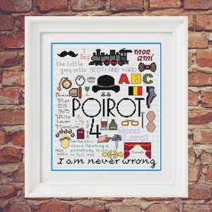 Poirot Sampler PDF Cross Stitch Pattern