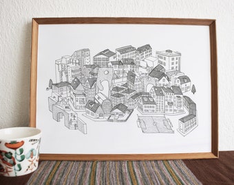 Bear City - a3 print