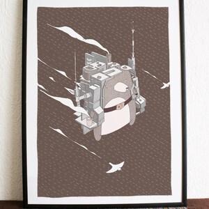 Jetpack Bear A3 print. image 2