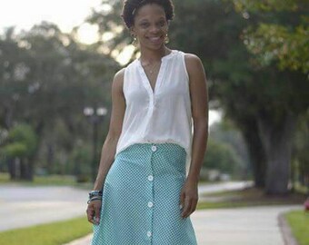 Women's A-line skirt, Cotton A-line skirt, Women's skirt, A-line skirt