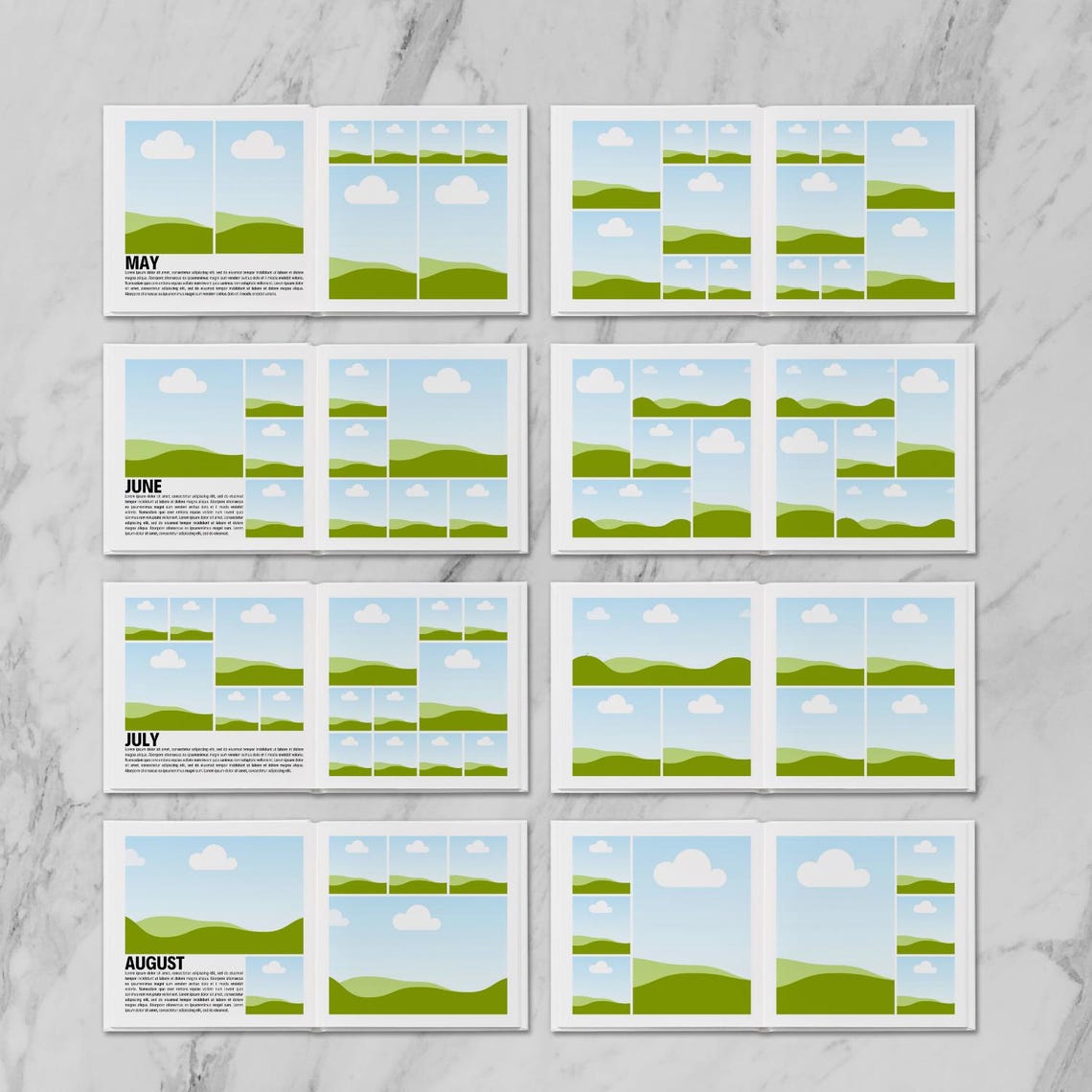 8x8 Year in Review Photo Book Canva Template, Square Album, Modern ...