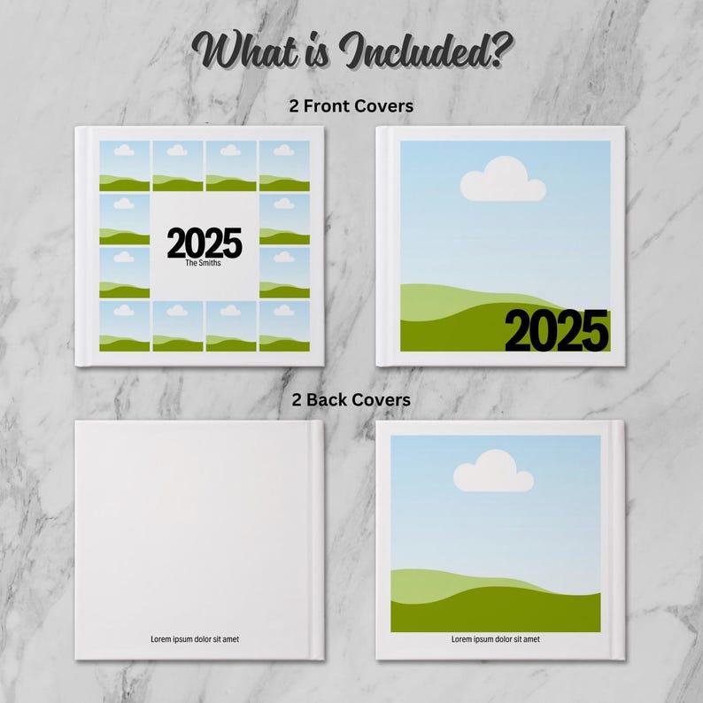 8x8 Year in Review Photo Book Canva Template, Square Album, Modern ...