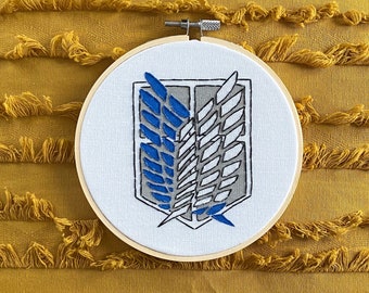 Attack on Anime Titan Eren Levi Embroidery Hoop