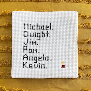 The Office Name Cross Stitch Canvas