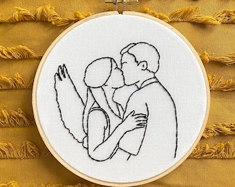 Romeo & Juliet Kiss Borduurwerk Hoop