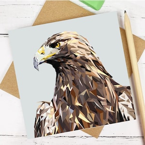 Carte de voeux GOLDEN EAGLE - Carte vierge - Faune écossaise - Faune britannique - Cartes faune - Cartes nature - Amoureux de la nature - Highlands