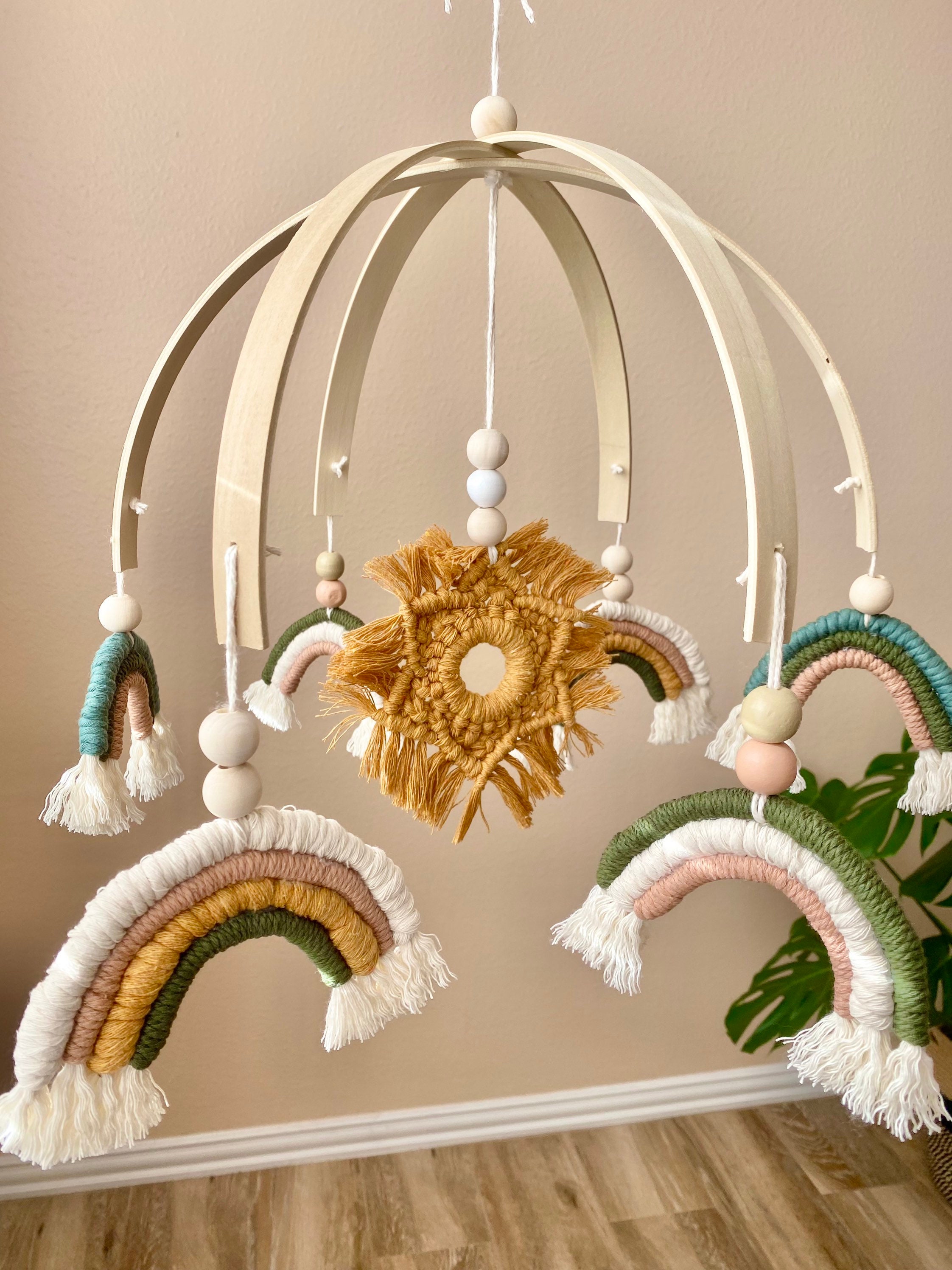 Boho Baby Mobile Sunshine & Rainbows Etsy