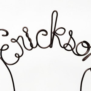 Custom Name Wire Wedding / Birthday Cake Topper- Silver, Gold, Copper, Red, Black