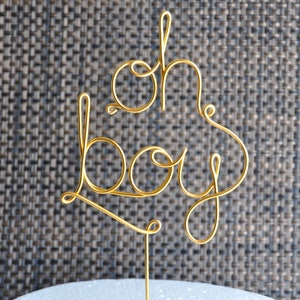 Oh Boy Baby Shower Wire Cake Topper