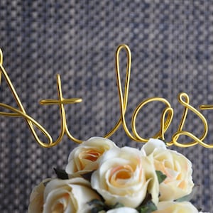 At Last Wire Wedding Cake Topper