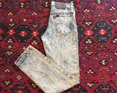 Vintage 80s Lee Jeans 27X32 Patina Distressed Denim Jeans Acid Washed Jeans Vintage Lee Size 28 Union Made Jeans Made in USA