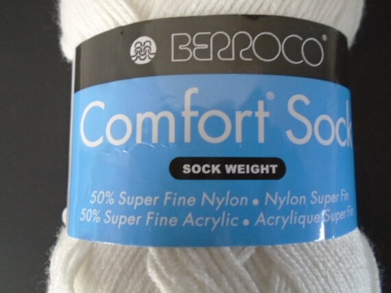 Berroco Comfort Sock Yarn Nylon Acrylic Yarn White Sock Etsy