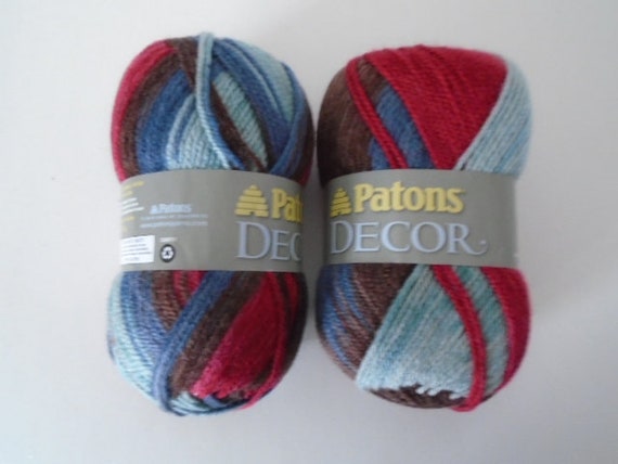 Patons Decor Yarn Reflection Veriegated Yarn Lot Of 2 Etsy