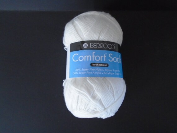 Berroco Comfort Sock Yarn Nylon Acrylic Yarn White Sock Etsy