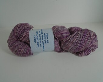 Anzula Hand Dyed Yarn Merino Wool Light Purple Sock Weight 375 Yards