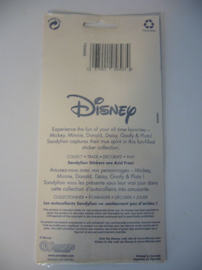 Disney Stickers Lot of 3 Packages of Disney Stickers by Sandylion Sticker Designs