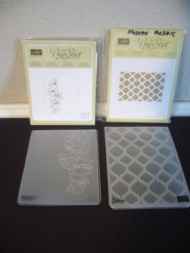 Sizzix Big Shot Embossing Folders Lot of 2 Stampin UP Etsy