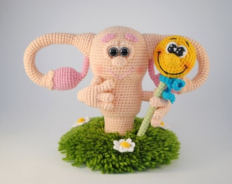 Crochet PATTERN Uterus - amigurumi uterus - pdf pattern - crocheted uterus