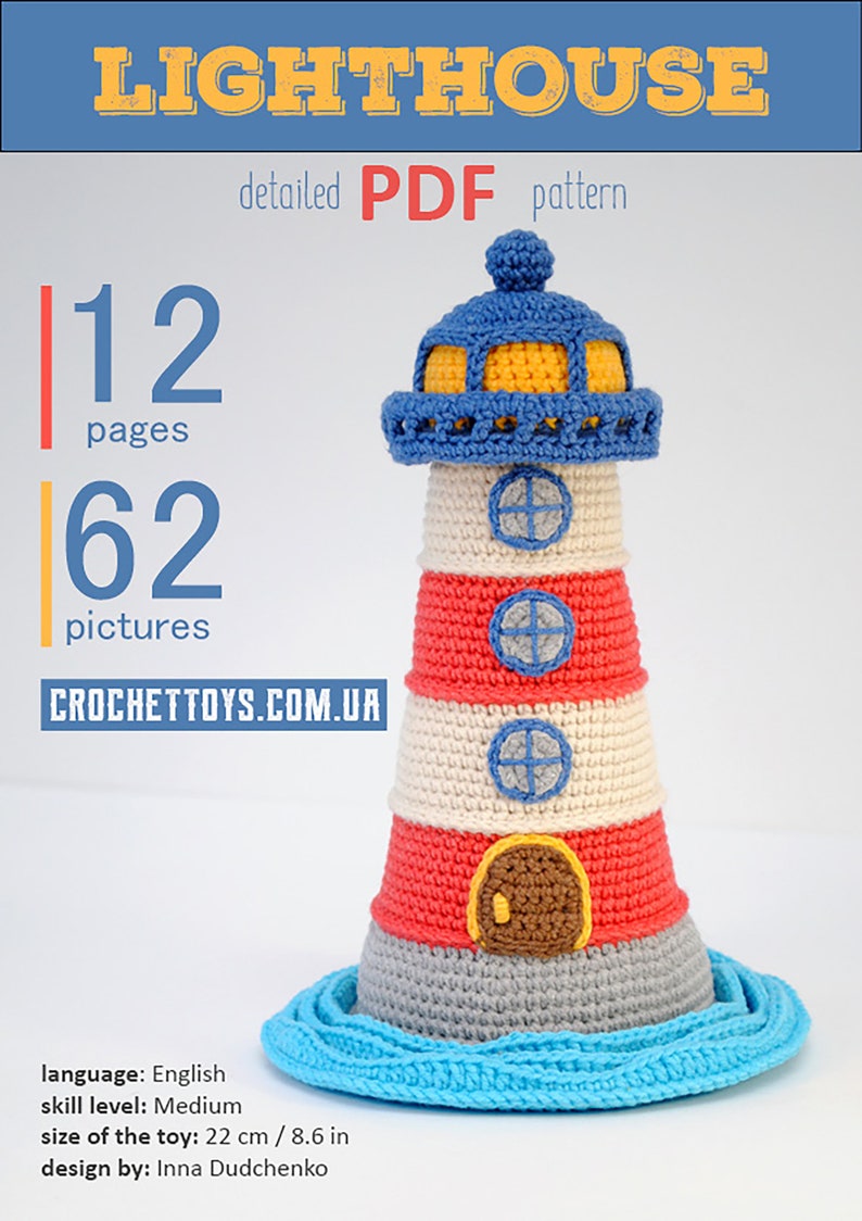 Crochet PATTERN Lighthouse crochet Lighthouse pdf pattern Etsy España