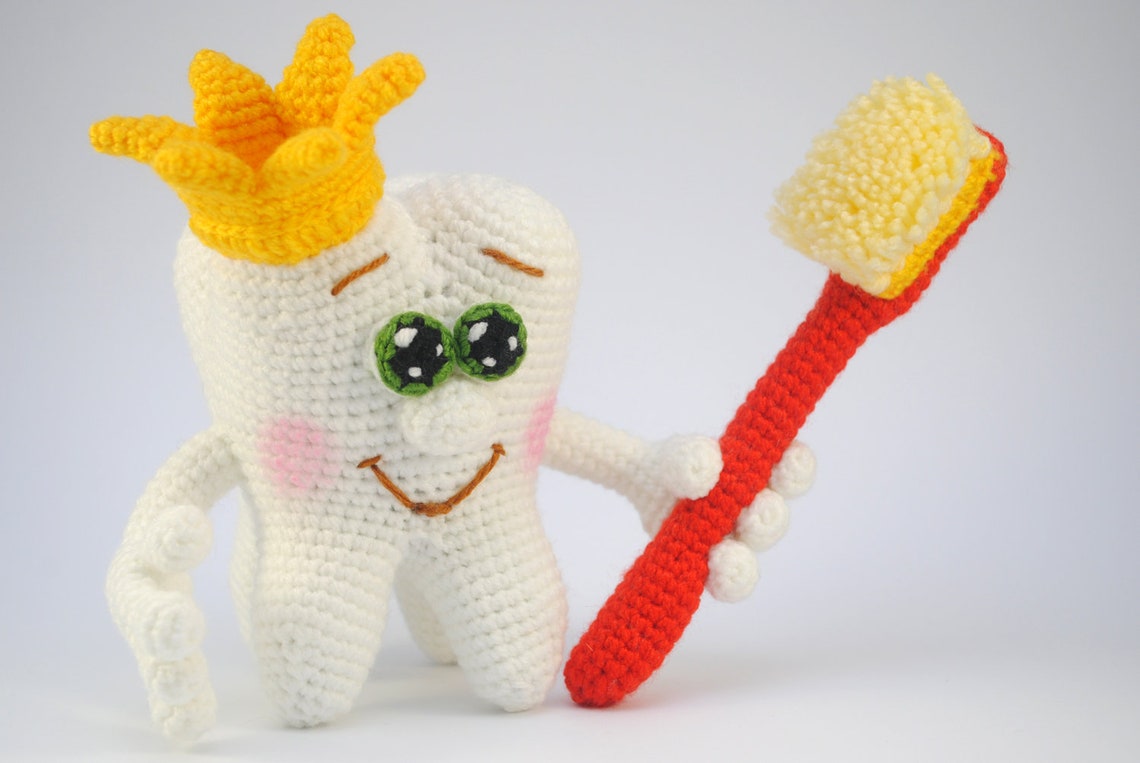 Crochet PATTERN Tooth - Crocheted Tooth PDF Pattern - Amigurumi Tooth ...