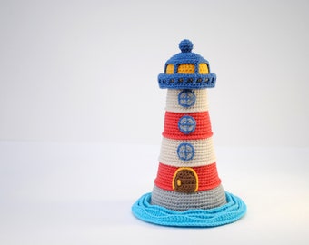 Crochet PATTERN Lighthouse - crochet Lighthouse - pdf pattern lighthouse - E_N_G_L_I_S_H lighthouse pattern