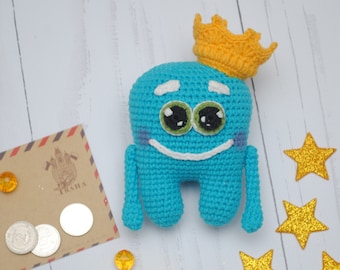Crochet PATTERN Tooth with the pocket - crocheted tooth - E_N_G_L_I_S_H pdf pattern - amigurumi tooth