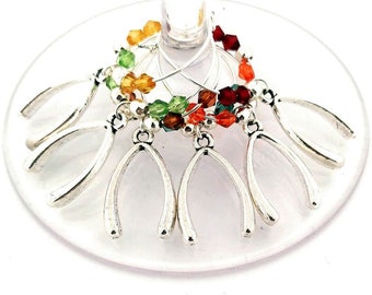 Thanksgiving Wine Charms - Wishbone Wine Charms 6/pack