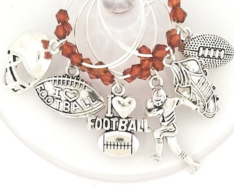 Super Bowl Wine Charms - Football Wine Charm - 1 pack