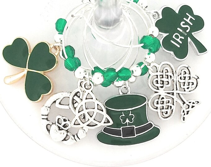 St. Patrick's Day Wine Charms - Lucky Irish - 6/pack