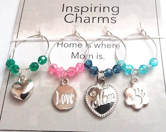 Mother's Day Gift - Home Is Where Mom Is - With Gift Card and Gift Bag - 4 per set