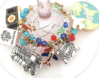 Travel Wine Charms - London to Tokyo - 6/pack