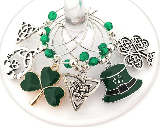 St. Patrick's Day Wine Charms - Triquetra Wine Charm - 6/pack
