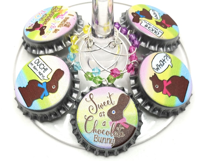 Easter "Ouch" Wine Glass Charms (5 Pack)