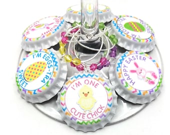 Easter Wine Glass Charms - Little Chick (8 Pack)