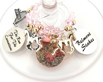 Belmont Stakes Wine Charms - Run For The Carnations - 6 pack - Glass Not included