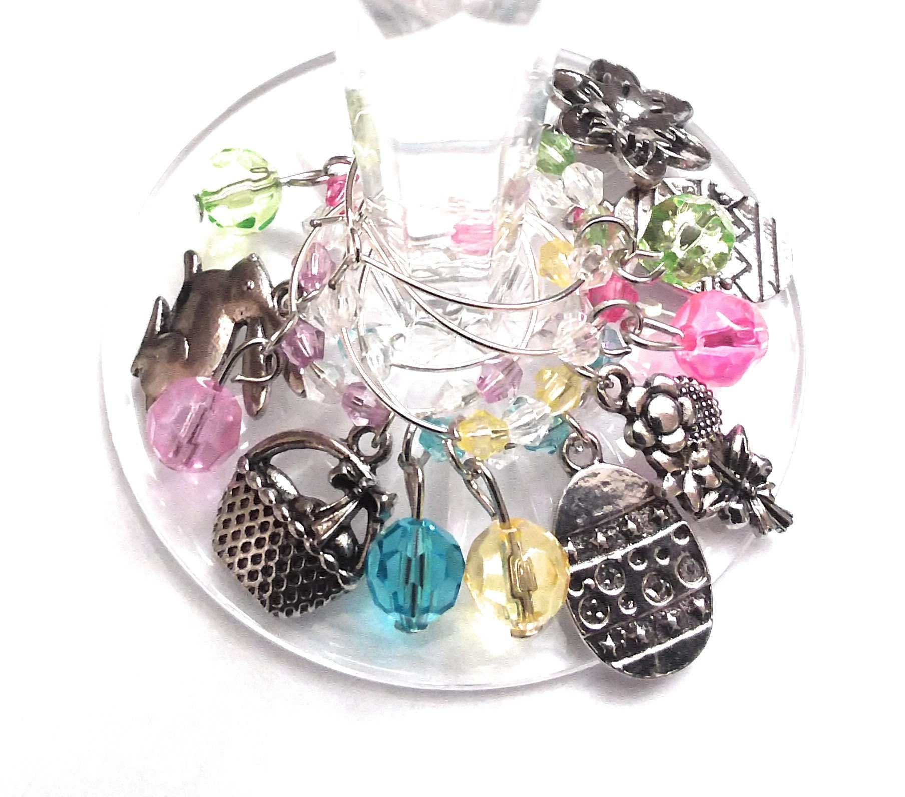 Easter Wine Charms Silver (6 Pack)