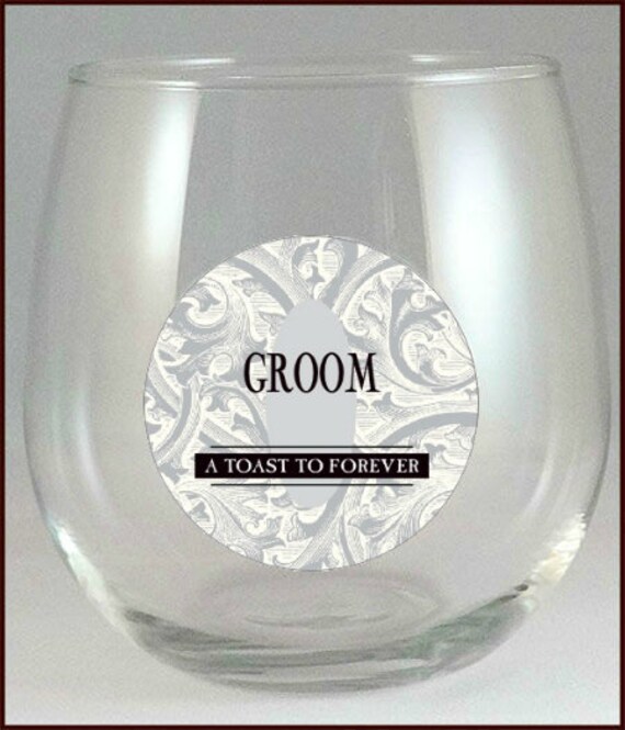 Bride and Groom Glass Decals - Glass Not included, 2 pack