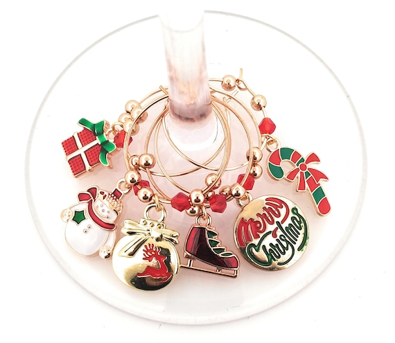 Christmas wine charms Christmas wine charms