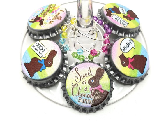 Easter "Ouch" Wine Glass Charms (5 Pack)