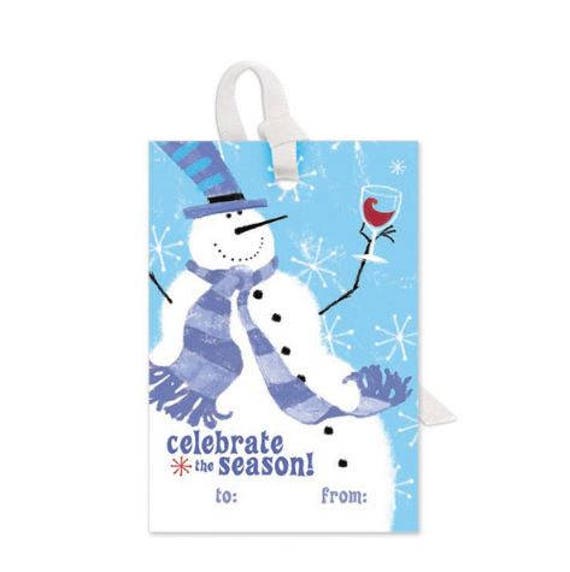 Wine Bottle Gift Tag - Celebrate The Season, Sold Individually