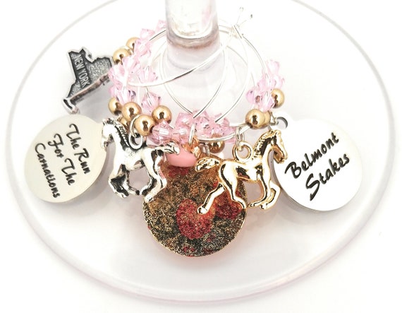 Belmont Stakes Wine Charms - Run For The Carnations - 6 pack - Glass Not included
